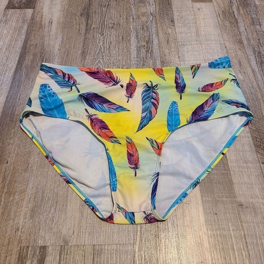 Dressfo XXL (12) XXL womens high waisted bikini bottom